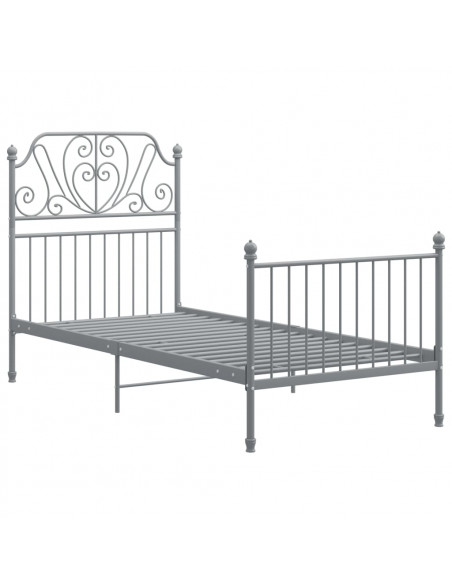 Giroletto Grigio in Metallo 90x200 cm