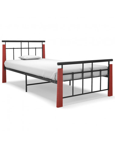 Giroletto in Metallo e Legno Massello di Rovere 90x200 cm