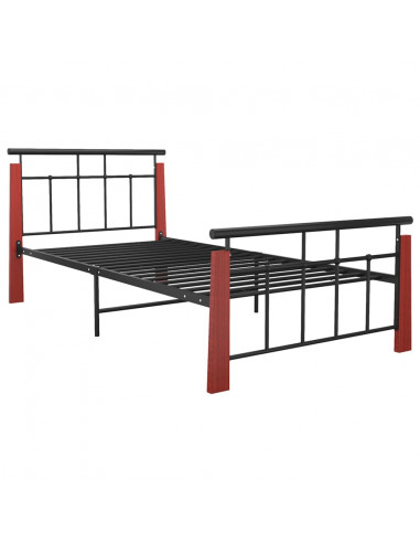 Giroletto in Metallo e Legno Massello di Rovere 90x200 cm