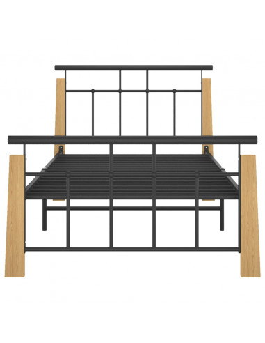 Giroletto in Metallo e Legno Massello di Rovere 90x200 cm
