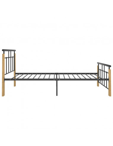 Giroletto in Metallo e Legno Massello di Rovere 90x200 cm