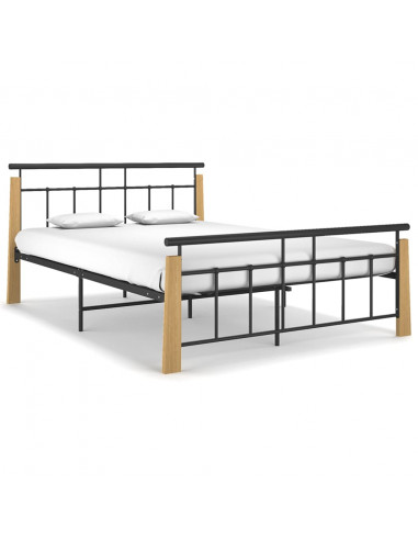 Giroletto in Metallo e Legno Massello di Rovere 140x200 cm