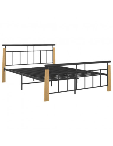 Giroletto in Metallo e Legno Massello di Rovere 140x200 cm