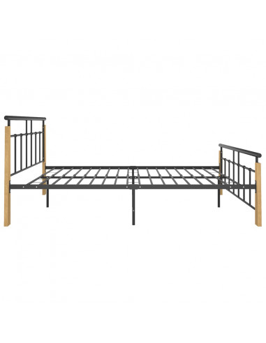 Giroletto in Metallo e Legno Massello di Rovere 140x200 cm
