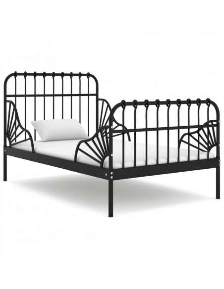 Giroletto Estendibile Nero in Metallo 80x130/200 cm