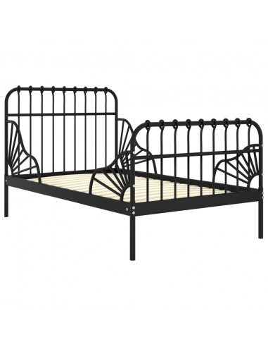 Giroletto Estendibile Nero in Metallo 80x130/200 cm