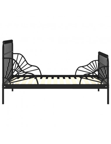 Giroletto Estendibile Nero in Metallo 80x130/200 cm