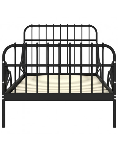 Giroletto Estendibile Nero in Metallo 80x130/200 cm