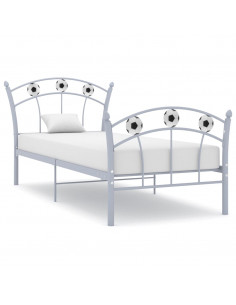 Giroletto con Motivo Calcio in Metallo Grigio 90x200 cm 2