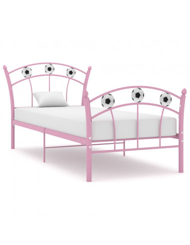 Giroletto con Motivo Calcio in Metallo Rosa 90x200 cm