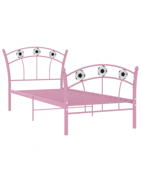 Giroletto con Motivo Calcio in Metallo Rosa 90x200 cm