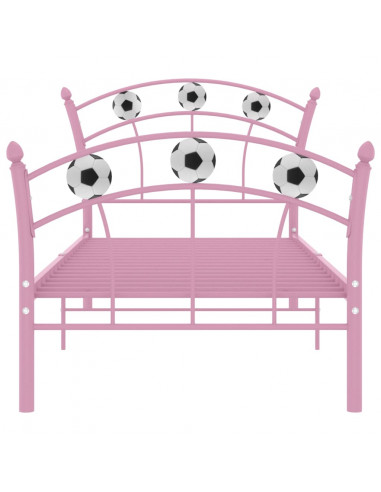 Giroletto con Motivo Calcio in Metallo Rosa 90x200 cm