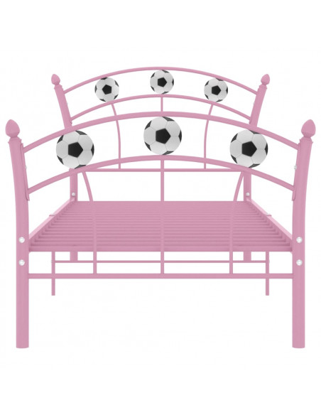 Giroletto con Motivo Calcio in Metallo Rosa 90x200 cm