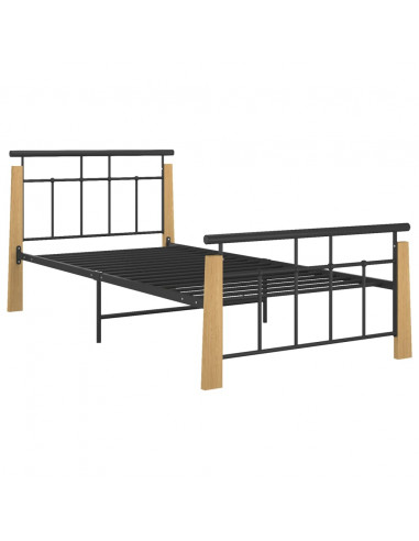 Giroletto in Metallo e Legno Massello di Rovere 100x200 cm