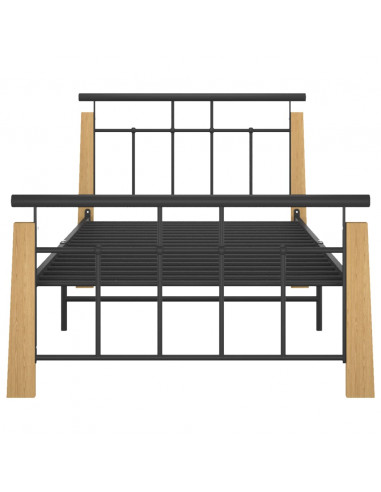 Giroletto in Metallo e Legno Massello di Rovere 100x200 cm