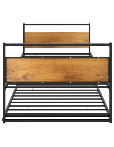 Giroletto Estraibile Nero in Metallo 90x200 cm