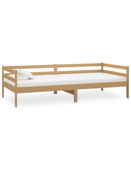 Dormeuse Marrone Miele in Legno Massello di Pino 90x200 cm