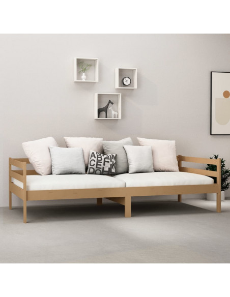 Dormeuse Marrone Miele in Legno Massello di Pino 90x200 cm