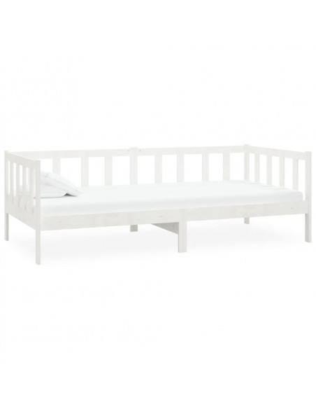 Dormeuse Bianca in Legno Massello di Pino 90x200 cm