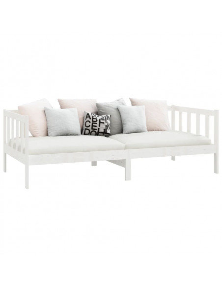 Dormeuse Bianca in Legno Massello di Pino 90x200 cm