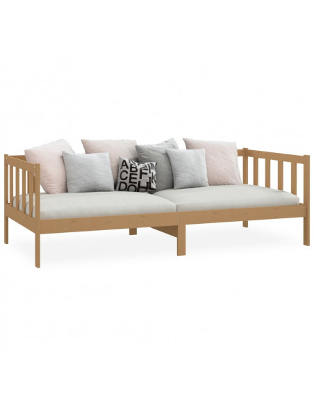 Dormeuse Marrone Miele in Legno Massello di Pino 90x200 cm