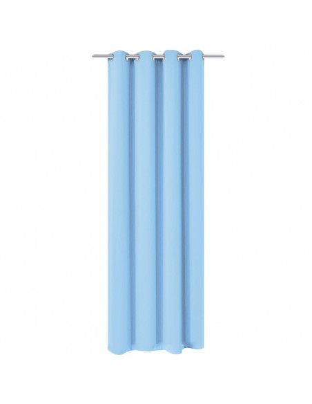 Tenda Oscurante con Occhielli in Metallo 270x245 cm Turchese