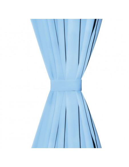 Tenda Oscurante con Occhielli in Metallo 270x245 cm Turchese