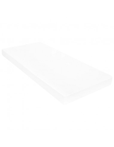 Divano Letto con Materasso 90x200 cm Bianco in Legno di Pino