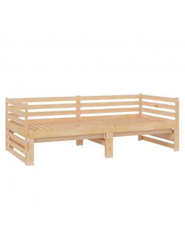 Dormeuse Estraibile 2x(90x200) cm in Legno Massello di Pino
