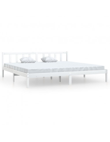 Giroletto Bianco in Legno Massello di Pino 200x200 cm