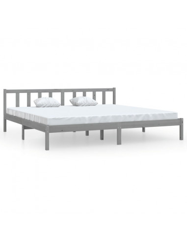 Giroletto Grigio in Legno Massello di Pino 200x200 cm