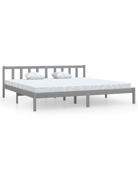 Giroletto Grigio in Legno Massello di Pino 200x200 cm