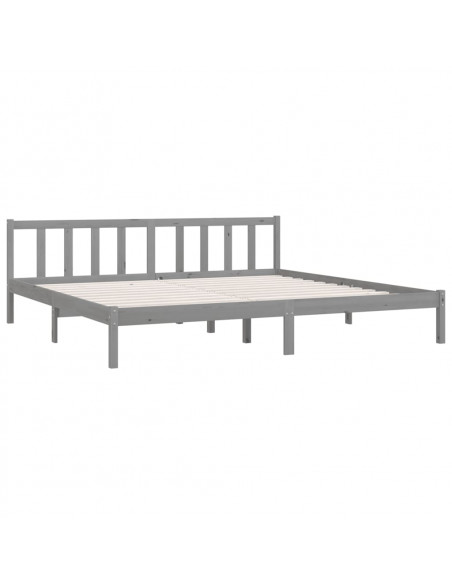 Giroletto Grigio in Legno Massello di Pino 200x200 cm