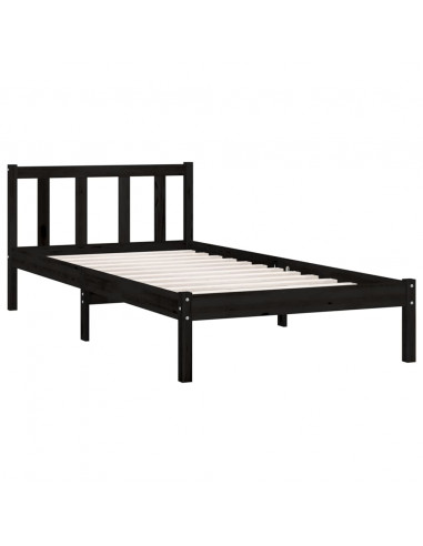 Giroletto in Legno Massello Nero 75x190 cm Small Single