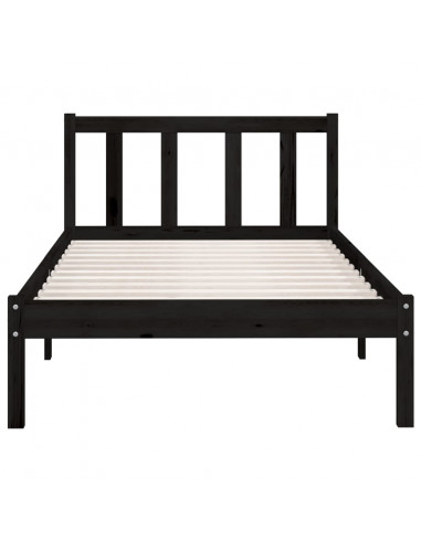 Giroletto in Legno Massello Nero 75x190 cm Small Single