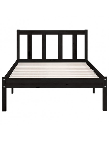Giroletto in Legno Massello Nero 75x190 cm Small Single