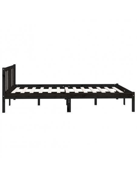 Giroletto Nero in Legno Massello di Pino 140x190 cm