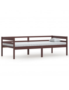 Giroletto Marrone Scuro in Legno Massello di Pino 90x200 cm 2