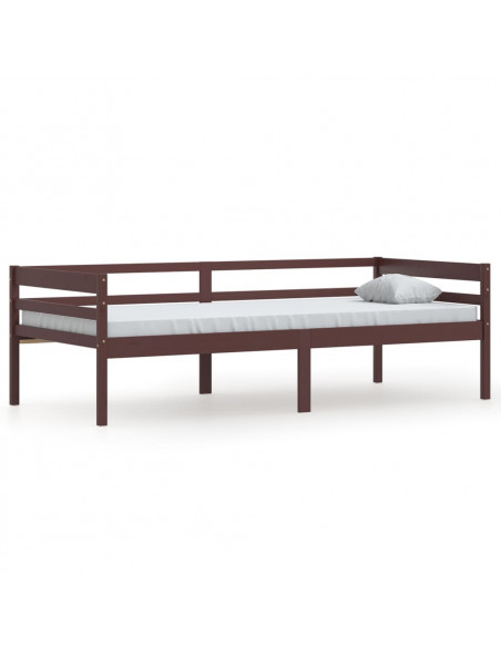 Giroletto Marrone Scuro in Legno Massello di Pino 90x200 cm