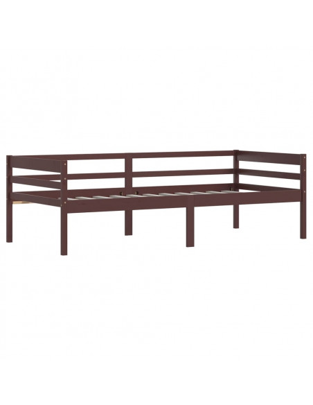 Giroletto Marrone Scuro in Legno Massello di Pino 90x200 cm