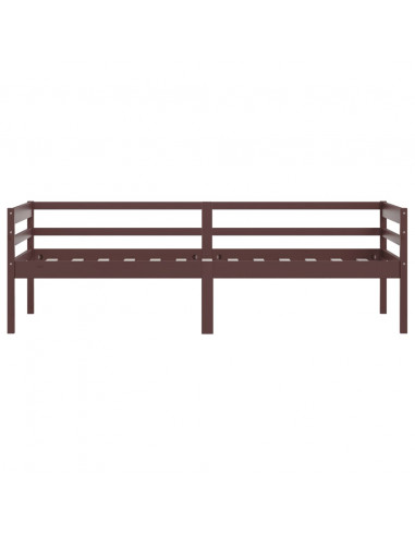 Giroletto Marrone Scuro in Legno Massello di Pino 90x200 cm