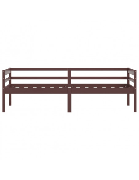 Giroletto Marrone Scuro in Legno Massello di Pino 90x200 cm
