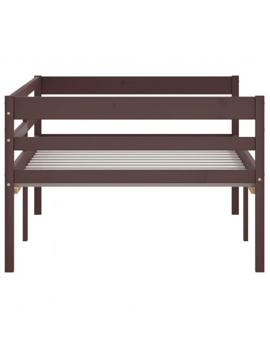 Giroletto Marrone Scuro in Legno Massello di Pino 90x200 cm