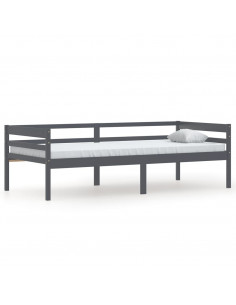 Giroletto Grigio Scuro in Legno Massello di Pino 90x200 cm 2