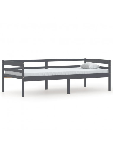 Giroletto Grigio Scuro in Legno Massello di Pino 90x200 cm