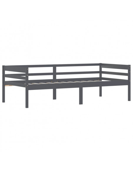 Giroletto Grigio Scuro in Legno Massello di Pino 90x200 cm
