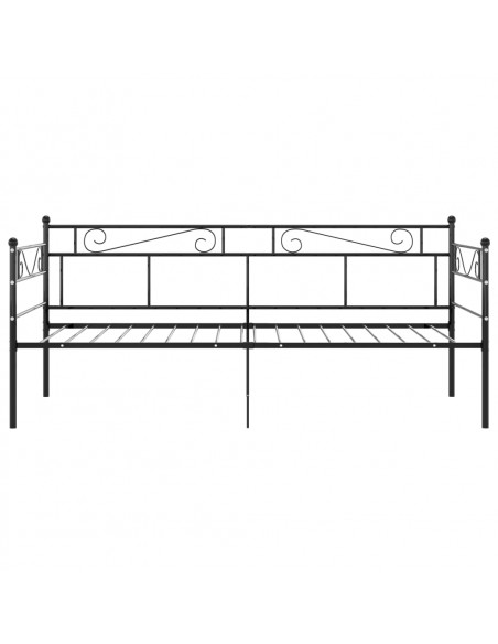 Divano Letto Telaio Nero in Metallo 90x200 cm