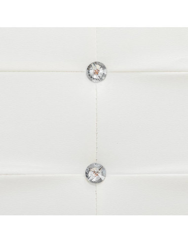 Letto con Materasso Memory Foam Bianco in Similpelle 160x200 cm