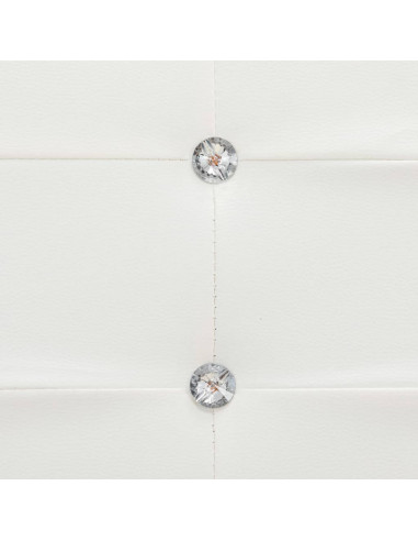 Letto con Materasso Bianco in Similpelle 160x200 cm