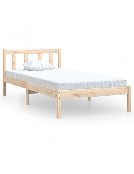 Giroletto in Legno Massello Grigio 75x190 cm Small Single